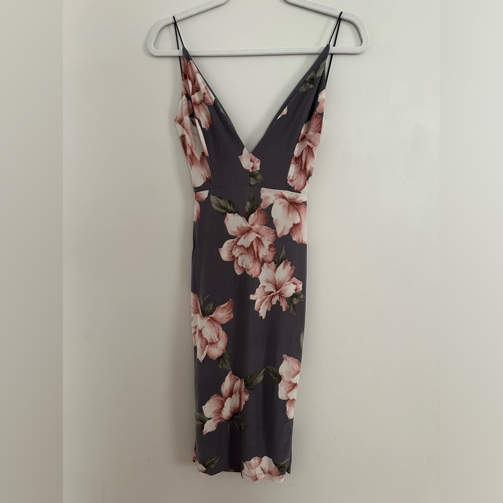 Backless Floral Dress